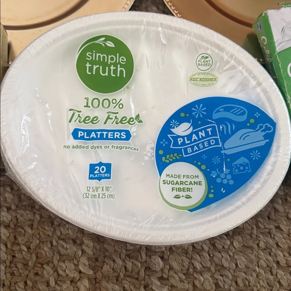Gold Decorative Plates Simple truth platters spoons bundle